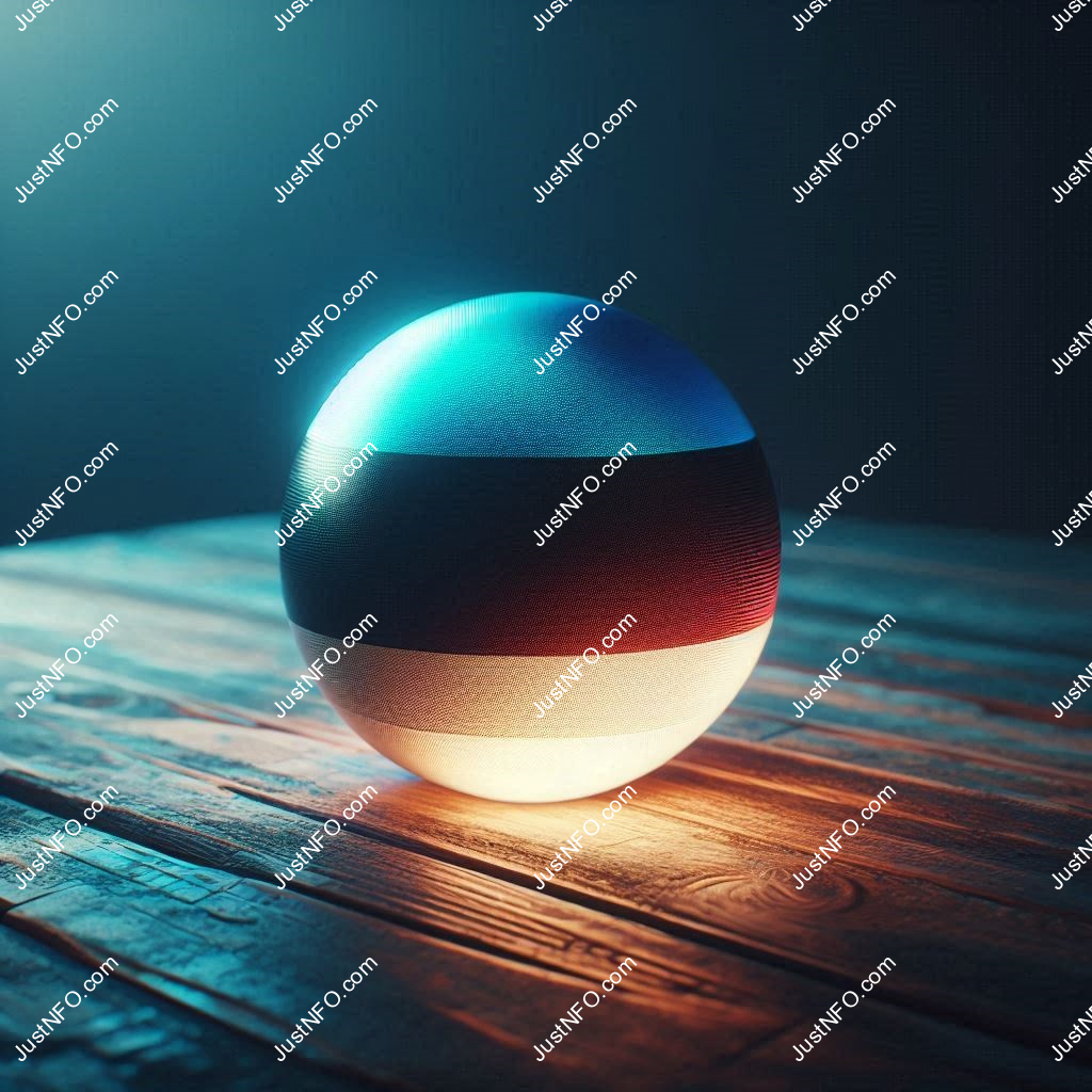 Spherical 3D rendering of the flag of Estonia