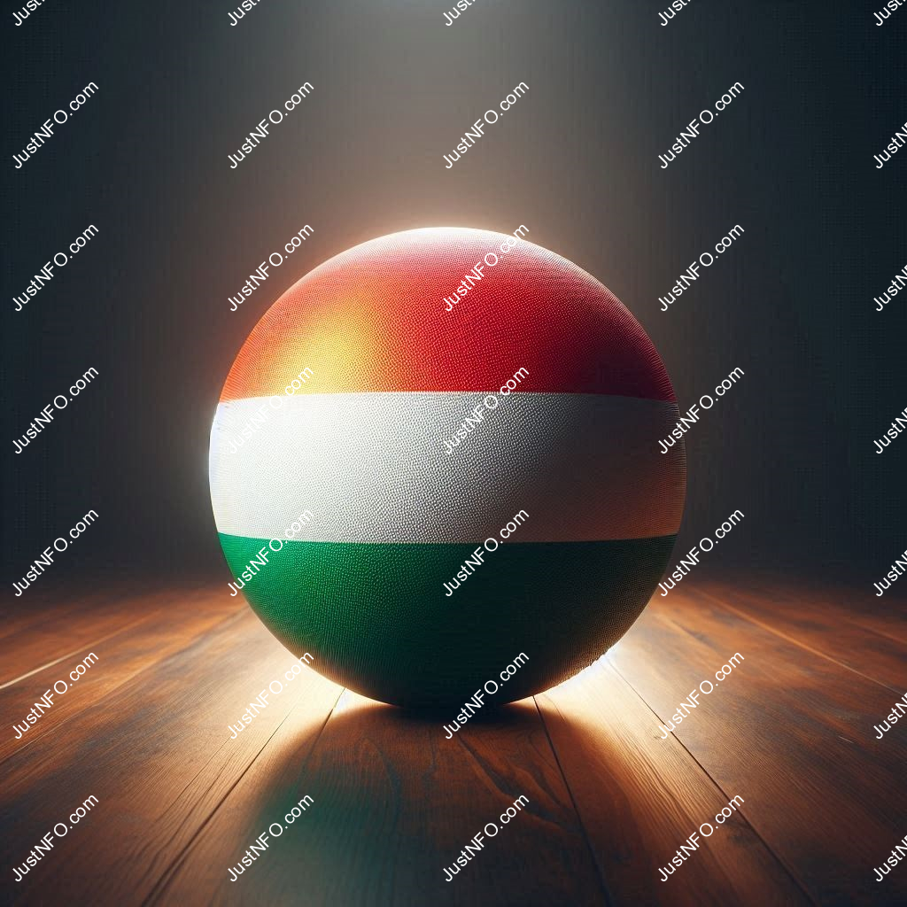 Spherical 3D rendering of the flag of Hungary