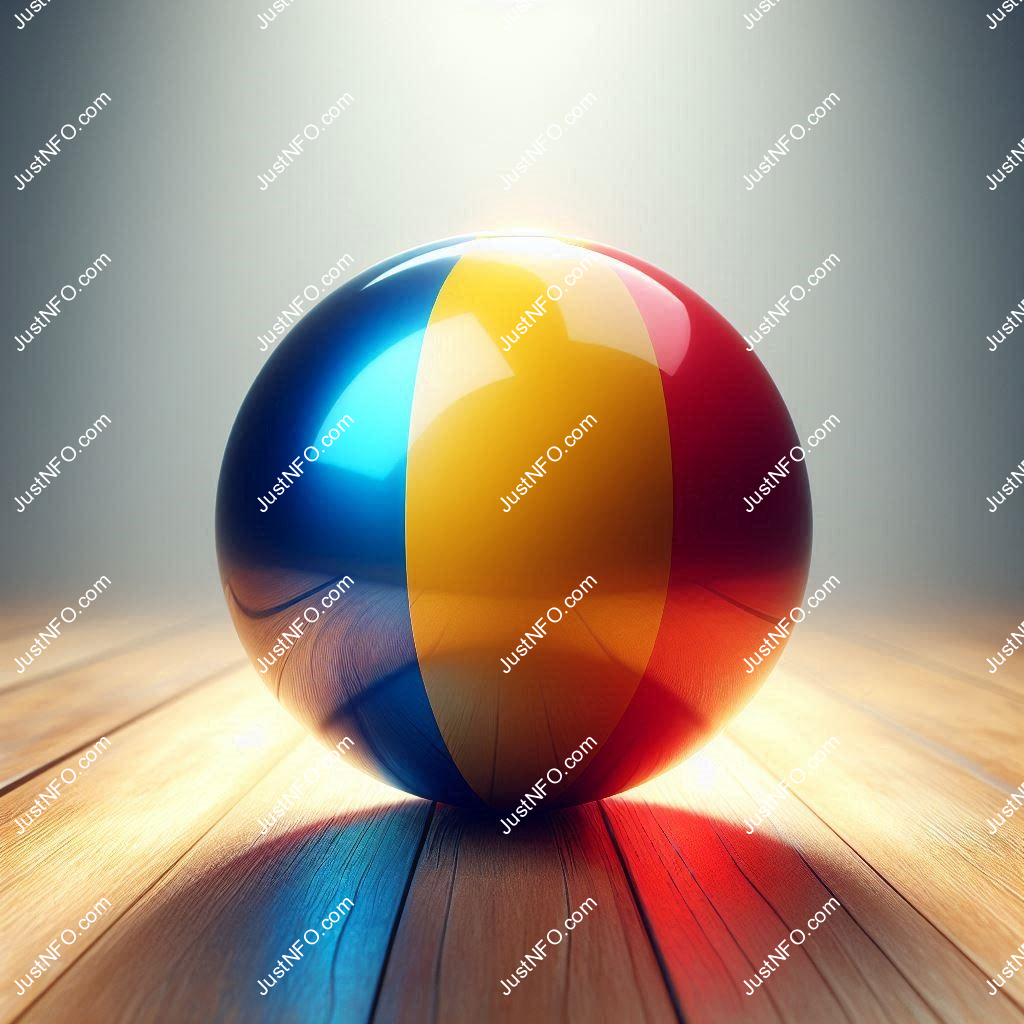 Spherical 3D rendering of the flag of Romania