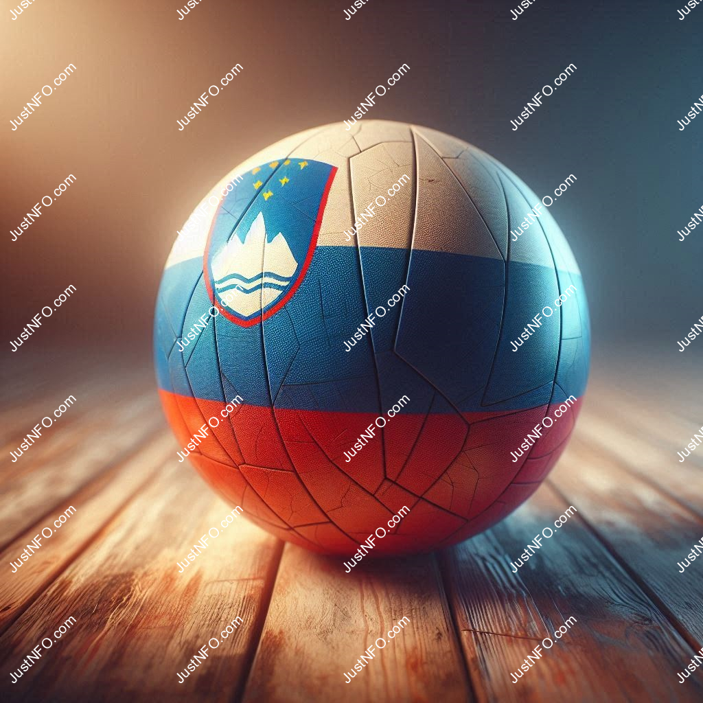 Spherical 3D rendering of the flag of Slovenia