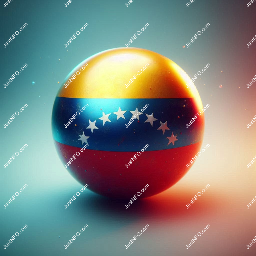 Spherical 3D rendering of the flag of Venezuela